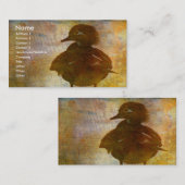 Wood Duck Hen Visitekaartje (Voorkant / Achterkant)