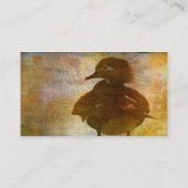 Wood Duck Hen Visitekaartje (Achterkant)