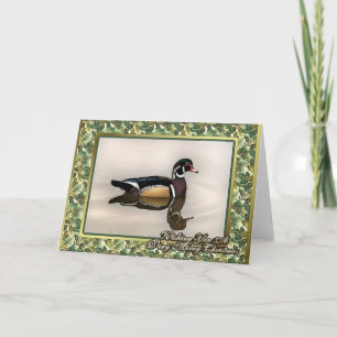 Wood Duck-kerstkaart Feestdagen Kaart