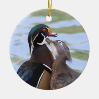 Wood Duck Kiss Keramisch Ornament