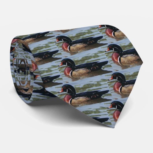 Wood Duck Necktie Stropdas (Opgerold)