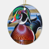Wood Duck Ornament, Duck Hunting Keramisch Ornament (Links)
