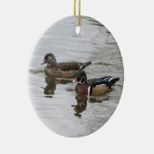 Wood Duck Pair Keramisch Ornament (Rechts)