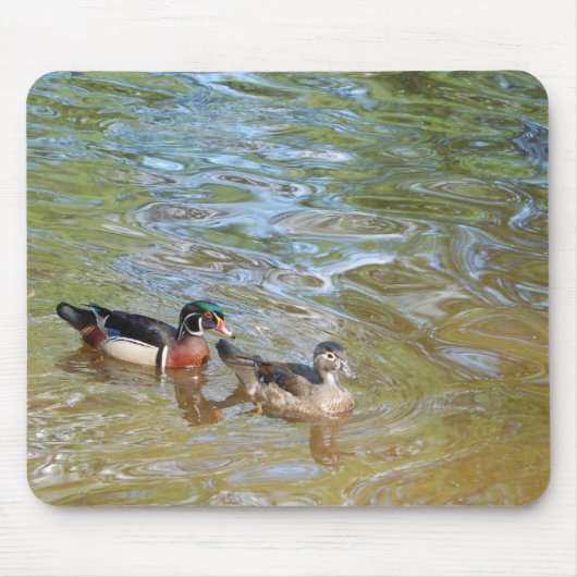 Wood Duck Pair Muismat (Voorkant)