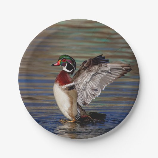 Wood Duck Papieren Bordje (Voorkant)