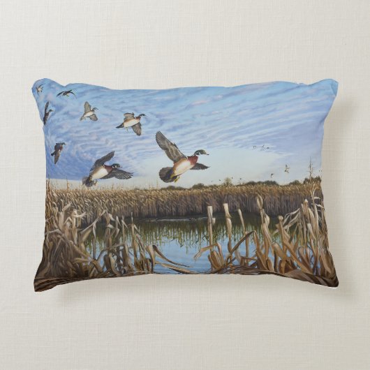 Wood Duck Pillow Accent Kussen (Voorkant)
