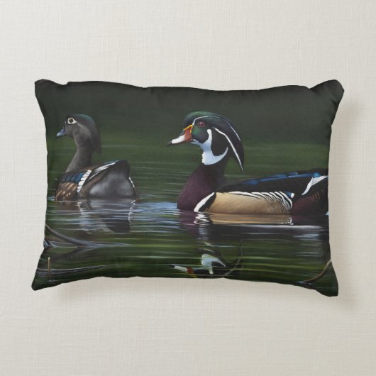 Wood Duck Pillow Accent Kussen (Achterkant)