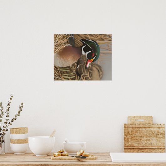 Wood Duck Poster (Keuken)
