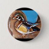 WOOD DUCK RONDE BUTTON 5,7 CM (Voorkant)