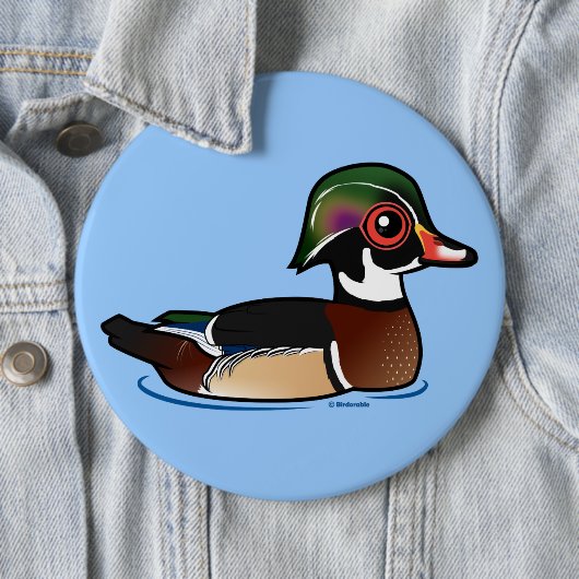 Wood Duck Ronde Button 6,0 Cm (In situ)