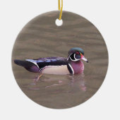 Wood Duck-sierplant Keramisch Ornament (Voorkant)