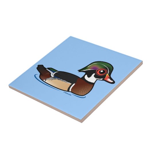 Wood Duck Tegeltje (Zijkant)