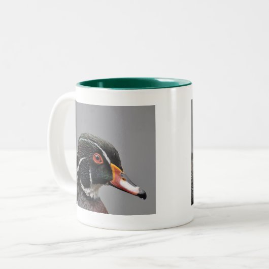 Wood Duck Two-Tone Mok Green (Voorkant links)