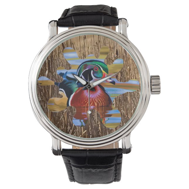 Wood Duck Watch, Duck Hunter Horloge (Voorkant)