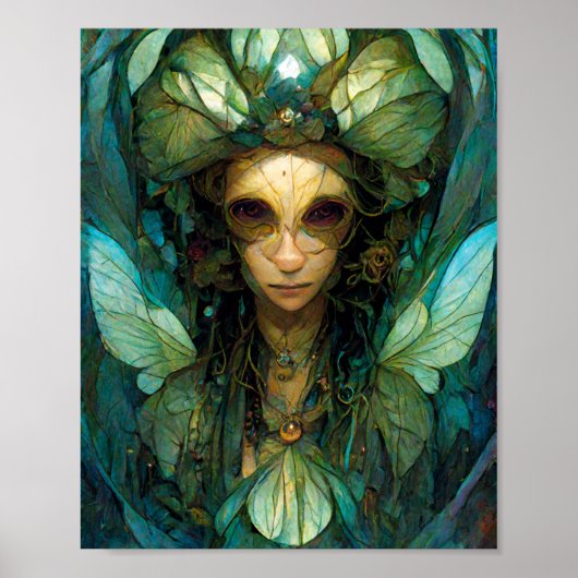 Wood Elf Fairy Fantasy Art Poster (Voorkant)