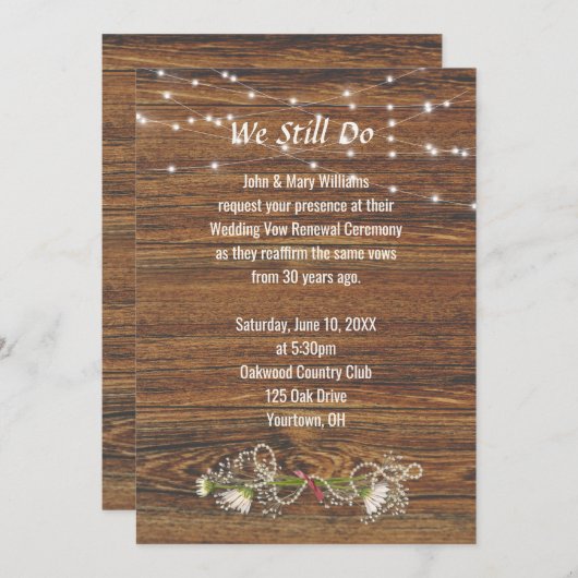 Wood- en lichte strijkstroom kaart (Voorkant / Achterkant)