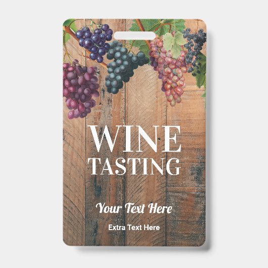 Wood en Logo van wijnstokken Badge (Voorzijde)