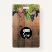 Wood en Logo van wijnstokken Badge (Achterkant)