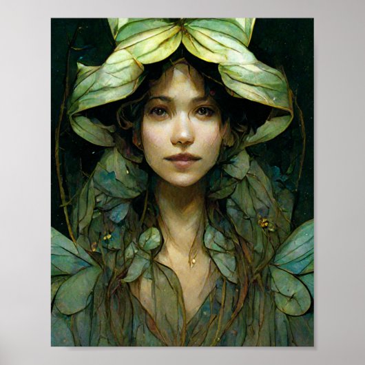 Wood Fae Fairy Fantasy Art Poster (Voorkant)