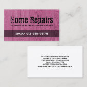 Wood Fence Maroon Visitekaartje (Voorkant / Achterkant)