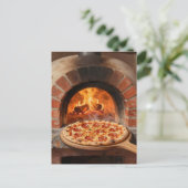 Wood-Fired Pepperoni Pizza Rustic Italian  Briefkaart (Staand voorkant)