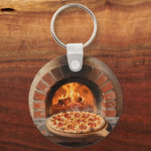 Wood-Fired Pepperoni Pizza Rustic Italian  Sleutelhanger (Voorkant)