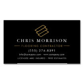 Wood Flooring Contractor Magnetisch Visitekaartje (Voorkant)