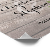 Wood Floral String Lights Welkomstbord bruiloft Poster (Hoek)