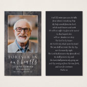 Wood Foto Funeral Memorial Prayer Card Visitekaartje (Voorkant /achterkant)