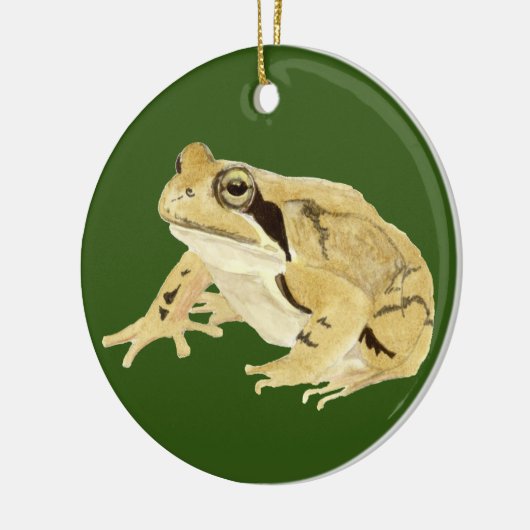 Wood Frog Keramisch Ornament (Links)
