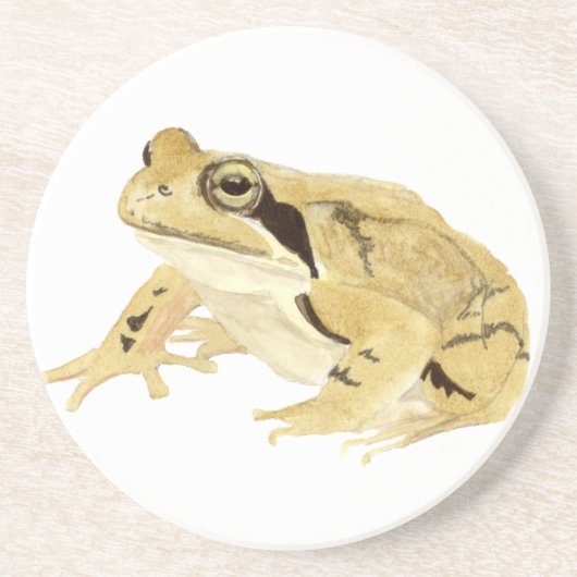 Wood Frog Zandsteen Onderzetter (Voorkant)