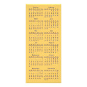 Wood Graad 2012 Calendar Business Rack Kaart (Achterkant)