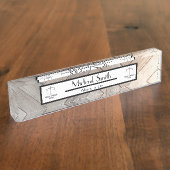 Wood Grain Attorney bij Law Naambordje (Zijkant)