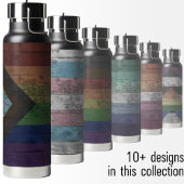 Wood Grain Beer Brotherhood Pride Flag Waterfles