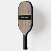Wood Grain Customizable Family Name  Pickleball Paddle (Links)