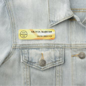 Wood-grain Gold-4 Magnetic Name Badge (In situ)