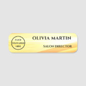 Wood-grain Gold Magnetic Name Badge (Voorkant)