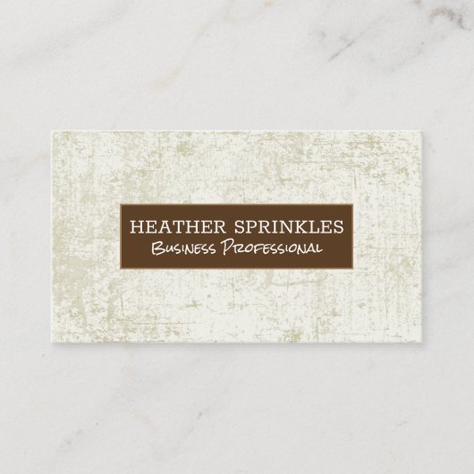 Wood Grain Grunge  Achtergrond Visitekaartje (Voorkant)