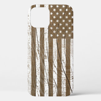 Wood Grain Grunge Amerikaanse vlag Case-Mate iPhone Case