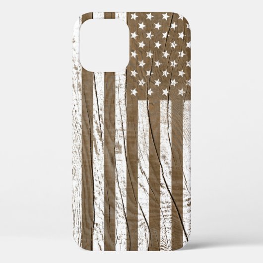 Wood Grain Grunge Amerikaanse vlag Case-Mate iPhone Case (Achterkant)