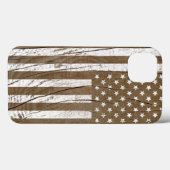Wood Grain Grunge Amerikaanse vlag Case-Mate iPhone Case (Achterkant (horizontaal))