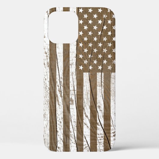 Wood Grain Grunge Amerikaanse vlag Case-Mate iPhone Case (Achterkant)