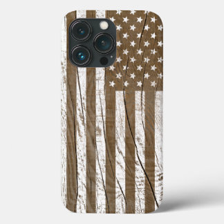 Wood Grain Grunge Amerikaanse vlag Case-Mate iPhone Case