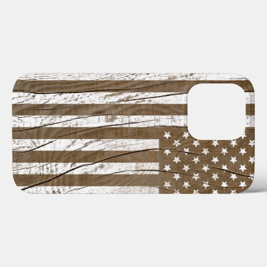 Wood Grain Grunge Amerikaanse vlag Case-Mate iPhone Case (Achterkant (horizontaal))