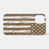 Wood Grain Grunge Amerikaanse vlag Case-Mate iPhone Case (Achterkant (horizontaal))