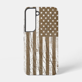 Wood Grain Grunge Amerikaanse vlag Samsung Galaxy Hoesje