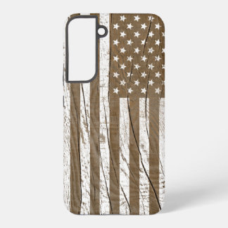 Wood Grain Grunge Amerikaanse vlag Samsung Galaxy Hoesje