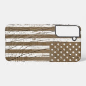 Wood Grain Grunge Amerikaanse vlag Samsung Galaxy Hoesje (Achterkant horizontaal)