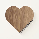Wood Grain Heart Notitieboek (Achterkant)
