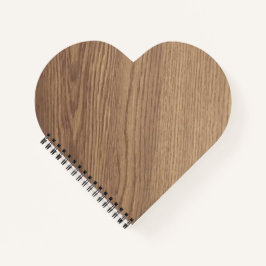 Wood Grain Heart Notitieboek